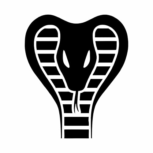 AMA SHOP Aufkleber Cobra, Schwarz, aus PVC, für Wandtattoo, Motorradhelm, Wohnmobil, Boot