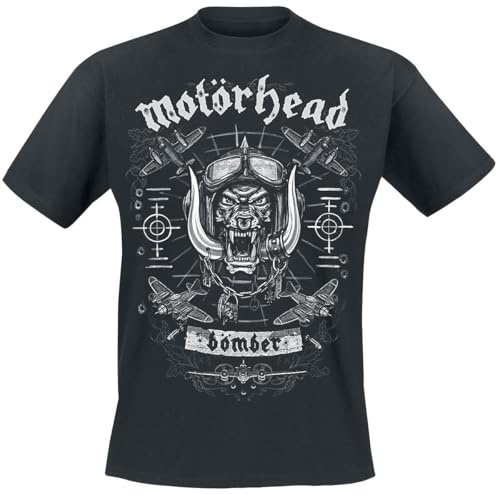 Motörhead Bomber Planes Männer T-Shirt schwarz S 100% Baumwolle Band-Merch, Bands