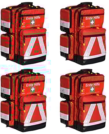 Team Impuls NFA Notfallrucksack Medicus 4 STK. - PRO -M- LEER aus Nylon mit Vier Außentaschen
