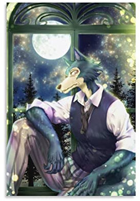 Legosi Beastars Poster Wandkunst Poster Schriftrolle Leinwand Gemälde Bild Wohnzimmer Dekor Zuhause 50 x 75 cm