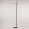 s.luce Ring Stehleuchte Ø 40cm Stehlampe Wohzimmerlampe Wohnzimmerleuchte Dimmer, Farbe Schwarz/Aluminium