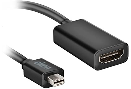 ekon Mini DisplayPort HDMI-Adapter, HDMI-Buchse, Mini DisplayPort-Kabel, 20 cm, für TV, Smart TV, Apple MacBook, Laptop, Projektor