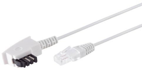 AC-Sat-Corner FRITZ!Box 7530 AX TAE auf RJ45 Lankabel Routerkabel Verlänergungskabel 8P2C WeiÃŸ 6 Meter
