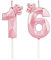 Geburtstagskerzen Zahlen 16 mit Krone，3D Kerzen Geburtstag für Kuchen geburtstagsdeko, Geburtstag Kerzen Zahlen, Geburtstagskerzen Kinder für Partys, Hochzeiten, Firmenfeiern, Jubiläen (Rosa, #16)