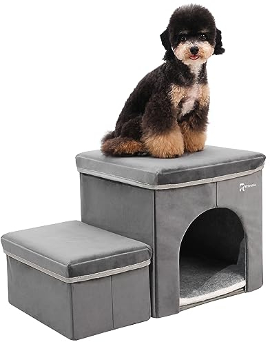 RYpetmia Faltbare Hundetreppe mit Bett (2-stöckig)
