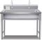 Fregadero Comercial Portátil,Fregadero exterior Camper,Fregadero de acero inoxidable for exteriores for lavado,con kit de fregaderos de escurridor(47.2 * 23.6 * 31.5in)