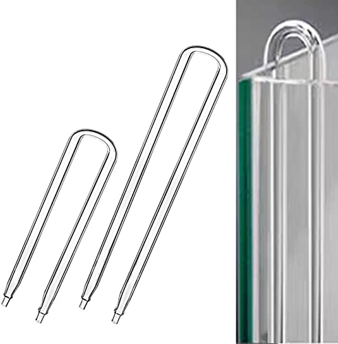 IAFVKAI 2 Stück Aquarium CO2 Diffusor U Bend U-förmiges Glasrohr Sauerstoffpumpe CO2 Schlauch Aquarium Zubehör Transparent Rohr Verbinder