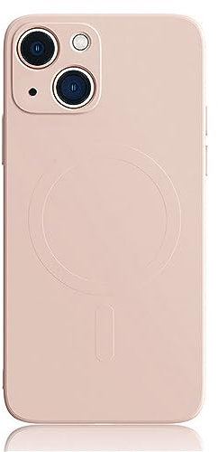 Mixroom - Custodia Cover per iPhone 13 in TPU Silicone Morbido Compatibile con MagSafe Accessori con Cerchio Magnetico Integrato Rosa