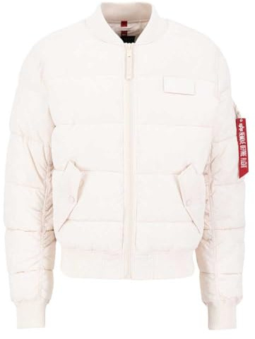 Alpha Industries MA-1 Puffer Bomber Bomberjacke für Herren Jet Stream White