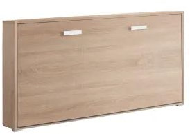 Vep Home - Cama Abatible 90x190 cm - Diseño Compacto y Funcional - Ideal para Espacios Reducidos - Requiere Anclaje a Pared - Medida 203,8x36x107 cm - Color Efecto Roble