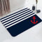 YISUMEI Badezimmerteppich 42x60 cm Badematte Gummisohle Rutschfester Waschbar Absorbierender Badvorleger Schnelltrocknend(Blauer Anker)