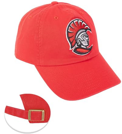 University of Tampa Baseballmütze UT Spartans Krempe bestickte Hüte Kappe verstellbarer Stoffriemen Erwachsene (Stil 2) Rot, Rot/Ausflug, einfarbig (Getaway Solids), Einheitsgr��e