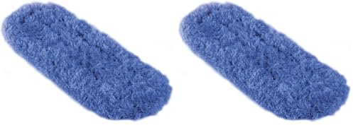 Addis Microfibre Flat Mop Replacement Refill Head Blue, Grey, 15.5 x 27.5 x 3 cm (Pack of 2)