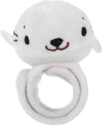 Warmhm Seelöwen-sprengring Kawaii-slap-band Süße Manschette Schnapparmband Für Seelöwen-druckknopf-armreif Ohrfeigenarmbänder Mit Stofftieren Liebhaber Preis- Weihnachten Plüsch Weiß