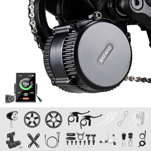 BAFANG 36V 500W Mittelmotor Mid Drive Motor Kit mit C18 Display, BAFANG BBS01B BBS02B BBS-HD Elektrofahrradmotor Umrüstsatz für 68mm Tretlager Mountainbike, Rennrad, Pendlerfahrrad