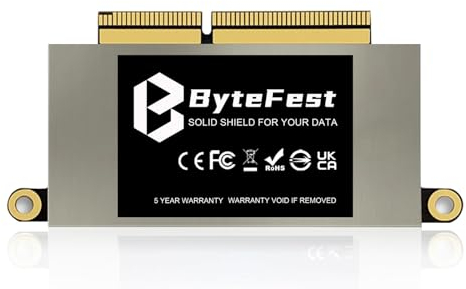 ByteFest Mac SSD 1To NVMe PCIe Gen3x4 Jusqu'à 2200Mo/s, Disque Dur Interne pour Apple MacBook Pro Retina 13 A1708(2016-2017) EMC 2978/3164 Non-Touch Bar(MacOS Pré-Installé)