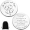 Otuuz Pièce Porte-Bonheur Pièce de Décision Pièce Cadeau Pièces en Acier Inoxydable Pièces de Monnaie en Forme de Trèfle avec Pochette en Velours Noir Porte-Clés Porte-Bonheur pour Femmes
