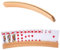 Porta Carte da Gioco, Porta Carte per Bambini, Porta Carte in Legno, Libera le Mani Dal Porta Carte da Gioco, Aiuta a Fare Anche Altre Cose Mentre si Gioca a Poker, Design Curvo, 33 x 3.4 x 1.2cm