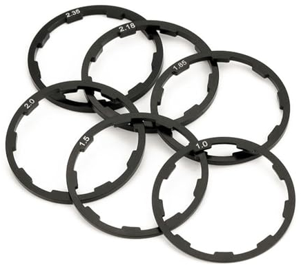 Bydezcon 6 Stück Aluminiumlegierung Fahrräder Tretlager Unterlegscheibe Fahrräder Kassetten Abstandshalter Schwungräder Nabenabstandshalter für Mountainbikes Rennräder Aluminiumlegierung Tretlager