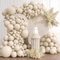 Palloncini Sabbia Bianca, 105 Pezzi 18 12 10 5 Pollici Kit Arco Palloncini Bianco Crema, Ghirlanda Palloncini per Compleanno Matrimonio Battesimo Bambino Laurea Baby Shower Festa Decorazioni