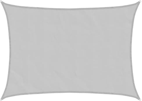 vidaXL Vela Parasole Grigio Chiaro 8x6 m 100% Poliestere Oxford, tenda da sole, baldacchino ombreggiante, vela ombreggiante per patio