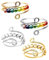 UYRVAPE 4pcs Verstellbare Anti Stress Ring, Linderung von Ängsten, Silber/Gold, Angst Spinning mit Perlen,Offene Spinner Damen,Anxiety Stressringe für Mädchen und Frauen