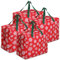 Kajaia 4 Pcs Christmas Decorations Storage Container Bag 18 x 15 x 10 Inch Christmas Ornaments Storage Holiday Ornaments Accessories Bag with Handles Hold Xmas Trees Lights(Red)