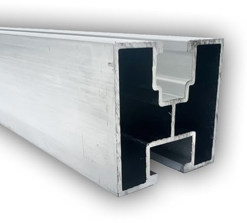 Aluprofil 40x40 Nut 8/10 | Länge: 6 m (Stück)| Alu Solarprofil | Solarschiene | Photovoltaik | Montageschiene | Systemprofil | Solaranlage | Montageprofil 40x40 mm PV | Aluminiumprofil |
