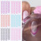 Calkkrer 6 Adesivi Colorati French Line Nail Sticker Gradient e 3D Nail Stickers, Funzionalità per French Tip e Nail Art
