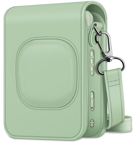 FINTIE Tasche für Fujifilm Instax Mini LiPlay hybrid Sofortbildkamera - Premium Schutzhülle Reise Kameratasche Hülle Abdeckung mit abnehmbaren Riemen, (Agavengrün)