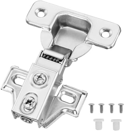 VEVOR Cabinet Hinges, 60 Packs Partial Overlay Kitchen Cabinet Door Hinges, 100 Degree Opening Angel Soft Close Concealed Cupboard Hinges for Framed + Frameless Cabinet Type, with Mounting Screws