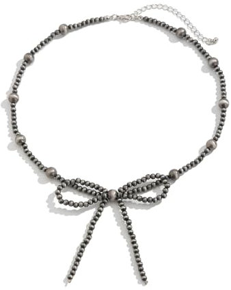 BelleVive Navajo Perlenschleifen-Halskette, Westernschmuck für Frauen, Cowgirl-Halsketten mit Türkis, Schmuck, Vintage-Perlenkette, Kettenhalsketten, Halskettendekoration, Kettenhalskette