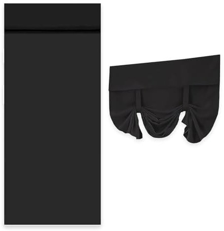 1 Pièce Rideaux de Porte Occultants, 173 × 66 cm Rideau Occultant Isolant Thermique, Stores Romains Opaques avec Attaches, Fixés par Velcro, pour Portes-Fenêtres (Noir)