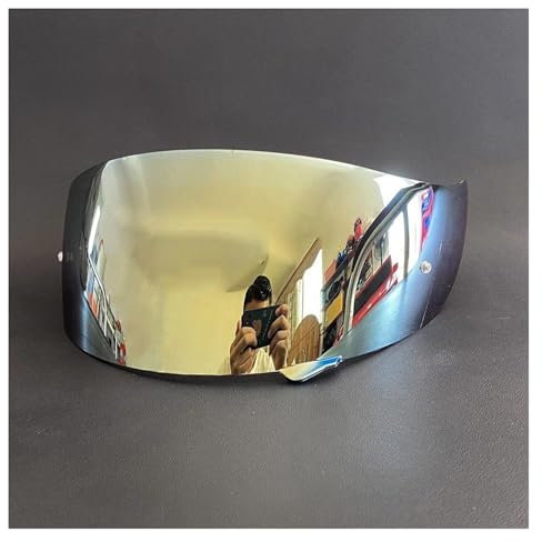 Motocicleta Lente de visera for casco, lente de casco CNS-1 Lente de visera for casco integral de motocicleta Lente de revestimiento for Shoei GT-Air gt air2 Neotec1 CNS-1 CNS1 TC- 5 TC-9 (azul)(Gold)