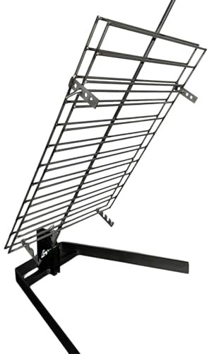 Asador Libro Estaca de hierro con Base regulable giratorio Parrilla Argentina (60 x 40cm)