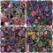 Aithney 200-Pack Neon Vinyl Stickers – Aesthetic Waterproof Decals for Laptops, Bottles, Notebooks, and More – Y2K/Vaporwave Designs for All Ages