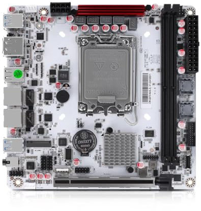 MNBOXCONET Q670 NAS Mainboard 8 Bay LGA 1700, PCIe5.0 x16 slot Mini ITX Motherboard with 8×SATA3.0, 3×M.2 NVMe DIY Board Dual DDR5 Barebone, USB C 20Gbps, HD2.0+DP1.4 4K Display