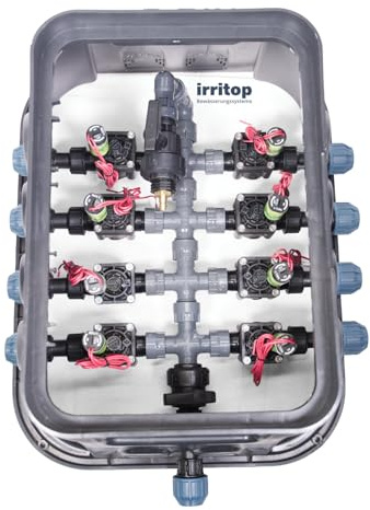 IRRITOP Hunter PGV 101 - Caja para válvulas de riego (8 unidades, para tubo de polietileno de 32 mm de diámetro, montable)
