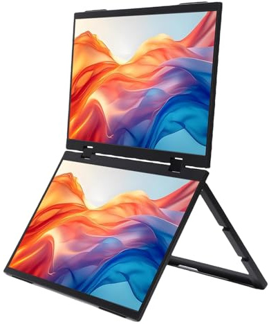 YUEHISY Extension D'écran pour Ordinateur Portable 15,6 Pouces, écran Portable Type C avec Dalle IPS, Double écran FHD 1080p avec Support Pliable pour PC et Tablette