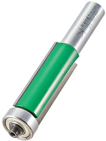 Trend CraftPro Guided Trimmer Router Cutter Bit, 1/2 Inch Shank, 19.1mm Cut Diameter & 50mm Cut Length, Tungsten Carbide Tipped, C117BX1/2TC