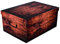 Kreher XXL Dekokarton, Aufbewahrungsbox mit Deckel und Griffen. 45 Liter Volumen. Verschiedene Motive (Holz Dunkelbraun)