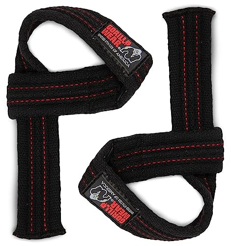 Gorilla Wear Hardcore Lifting Straps - schwarz - Bodybuilding und Fitness Accessoire für Herren