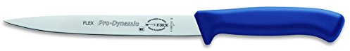 Dick Filetiermesser flexibel 18 cm Klinge Grifffarbe blau