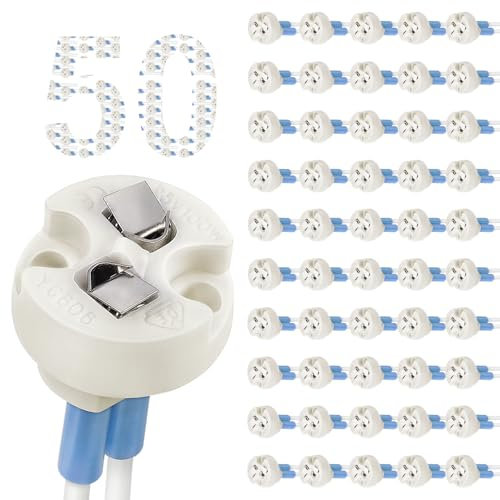 DiCUNO G4 base lamp holder, G6.35, GY6.35, GX5.3 MR16, GZ4 MR11, alogena a incandescenza LED presa in ceramica cavo di collegamento presa base 50 pcs