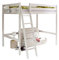 Hochbett Doppelhochbett Matthias 140 mit Schrägleiter Kiefer massiv Weiss