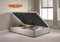 Divan Ottoman Side Lift Storage Bed Single 4'6 Double 5ft King Size Chenille (3FT Single, Silver)