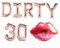 JeVenis DIRTY 30 Luftballons Dirty 30 Letter Luftballons 30 Luftballons Red Lips Luftballon Dirty 30 Banner 30. Geburtstag Dekoration 30. Geburtstag Luftballons