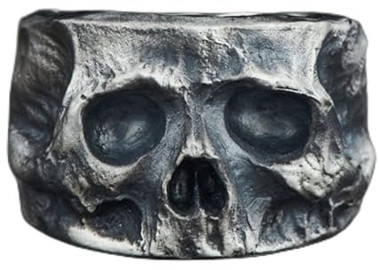 DAOMEI Gothic Black Men Skull Ring Ringe Für Männer Party Punk Biker Schmuck Geschenke Männlich