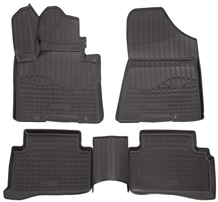 J&J AUTOMOTIVE | 3D Gummimatten Auto Matten Fussmatten Kompatibel mit Tucson TL, TLE 2015-2020, Rand cca 4cm, Allwetter, 4Tlg, Premium Qualität