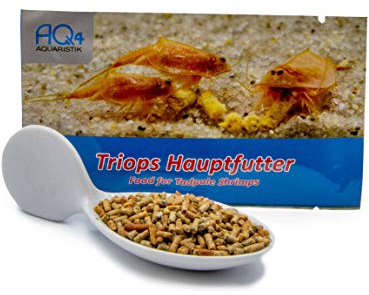 Hauptfutter für Triops - Futter für Urzeitkrebse - Futtersticks mit Gemüse, Algen und Krebstieren, 10 g - mit Anleitung